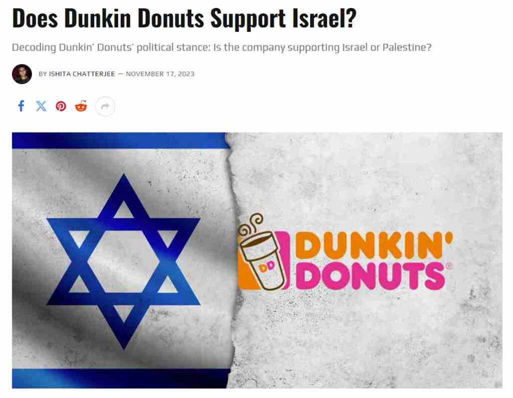 Is Dunkin' Donuts Supportive of Israel? Explained Ulastempat