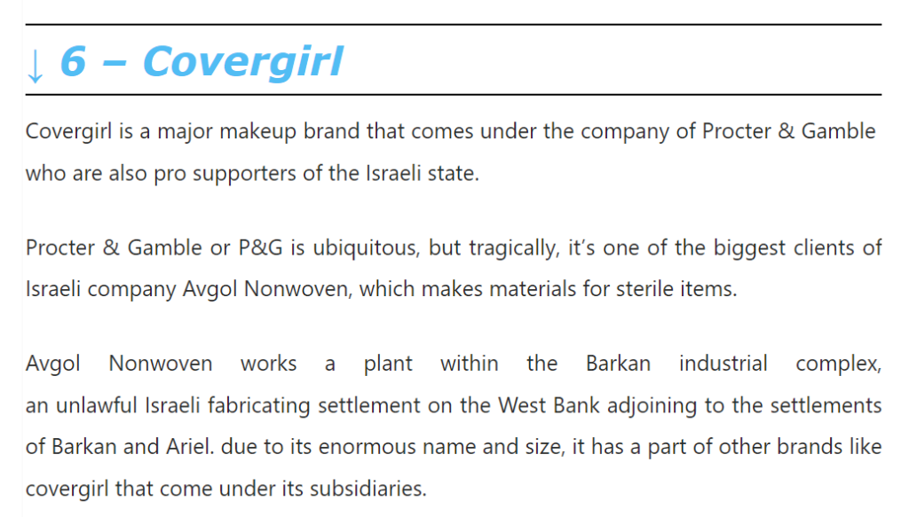 Does CoverGirl Support Israel Understanding The Intricate Ties   Boycott CoverGirl 1024x583 