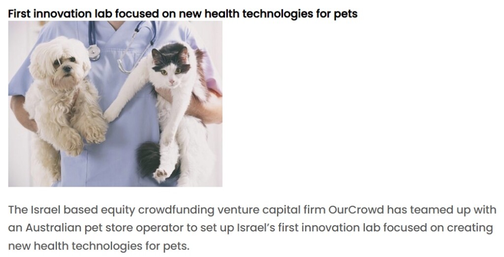 First Innovation Lab Focused On New Health Technologies For Pets