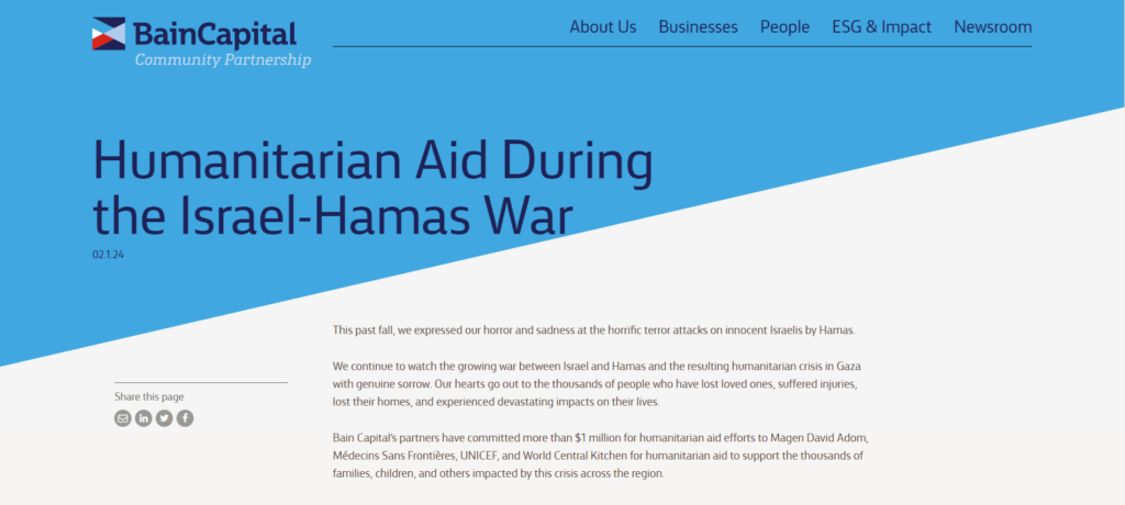 Humanitarian Aid During The Israel Hamas War