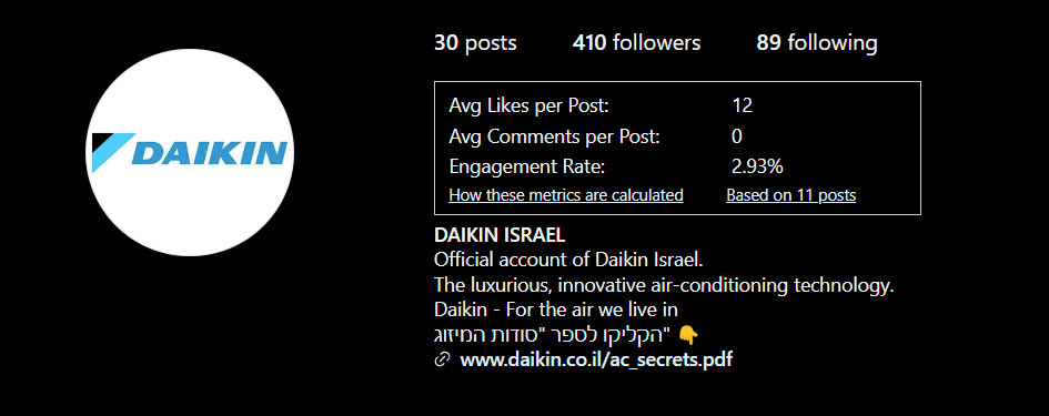 Official Account Of Daikin Israel