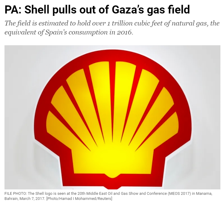 Shell Pulls Out Of Gaza’s Gas Field